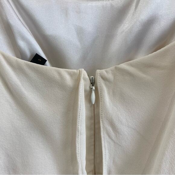 BCBGMAXAZRIA Ruffle Layered Dress Size 6P Black White Elegant Cocktail Midi - Picture 6 of 8